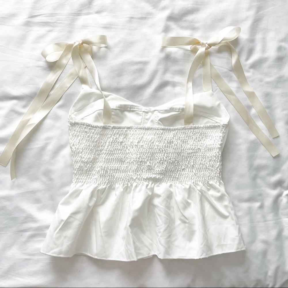 Pleated Ribbon Strap Top - Picture 6 of 9